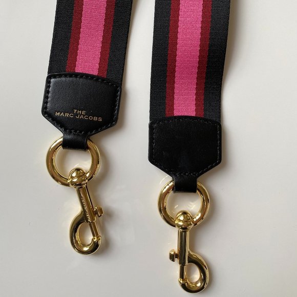Marc Jacobs Bag Sport Strip Strap (Black/Maroon/Pink) - Picture 1 of 4